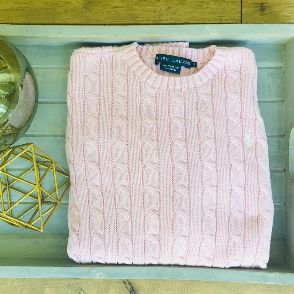 Ralph Lauren Cable-Knit Crew Neck Sweater